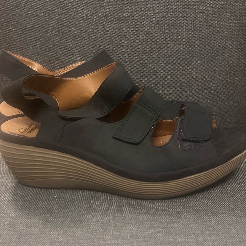 Clarks Velcro Top Wedge Sandals